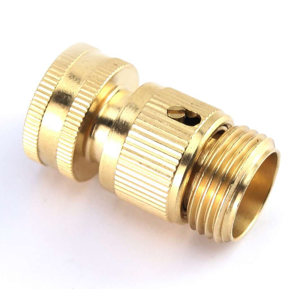 3/4'' Garden Hose Quick Connect Solid Brass Quick Connector Garden Hose Fitting