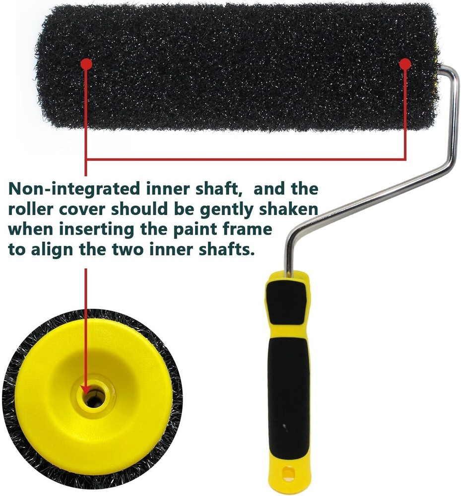 9" Drywall Compound Roller Cover - Texture Roller for Walls, Ceilings, More