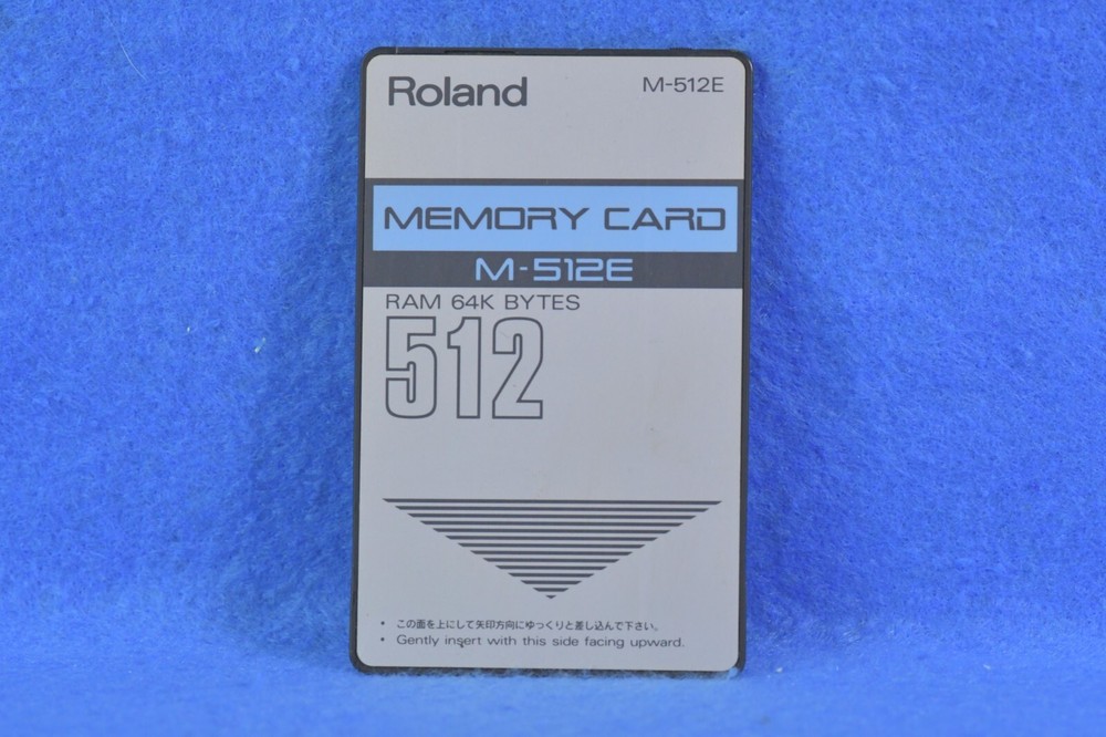 Roland Memory Card M-512E  64K Bytes RAM Card In Excellent Working Condition