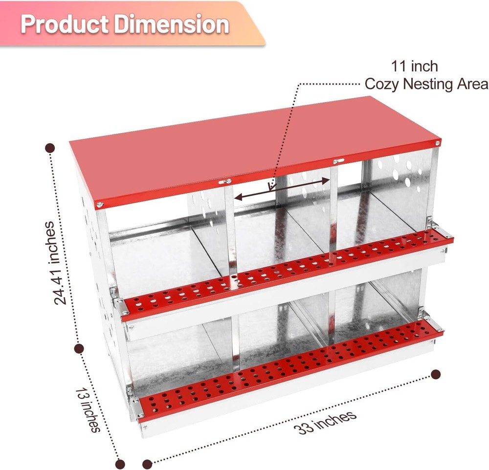 Chicken Nesting Boxes,8 Compartment Nesting Boxes for Chickens