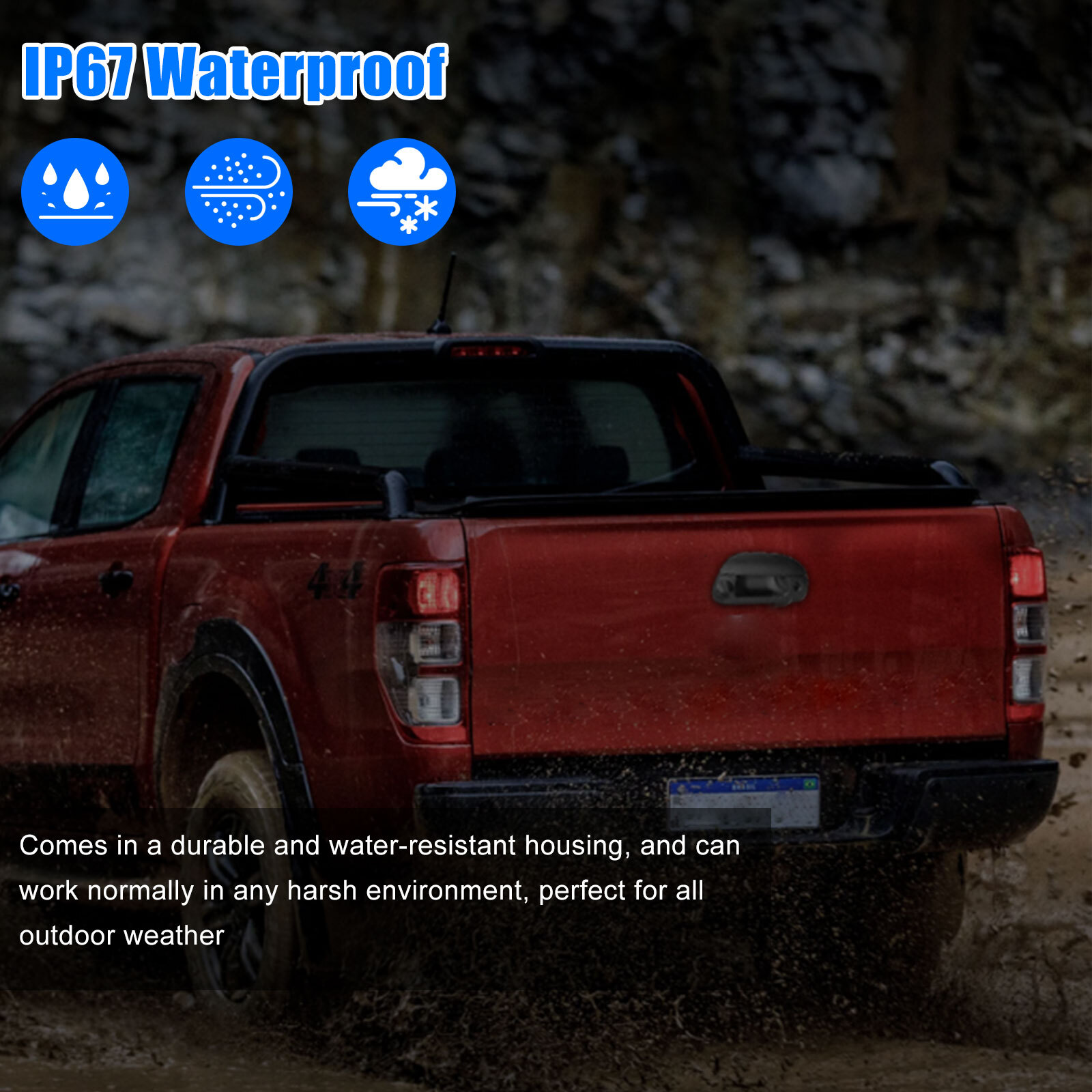 Tailgate Handle Rear View Backup Camera For 1997-2007 Ford F150/F250/F350/F450