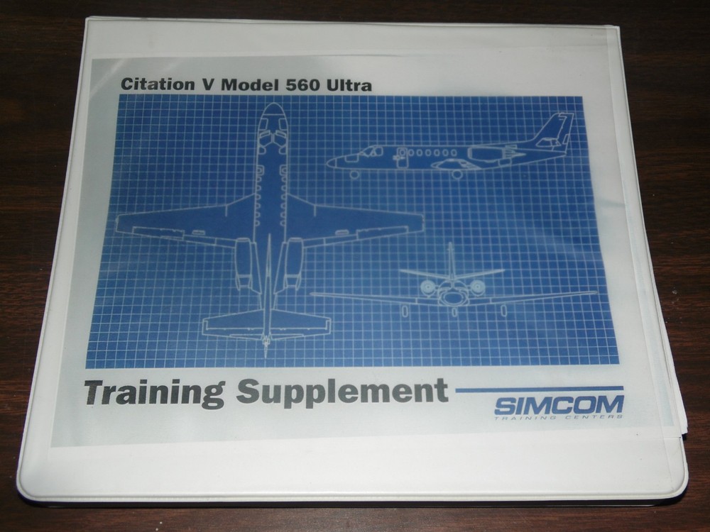 Simcom Citation V Model 560 Ultra Training Supplement Binder