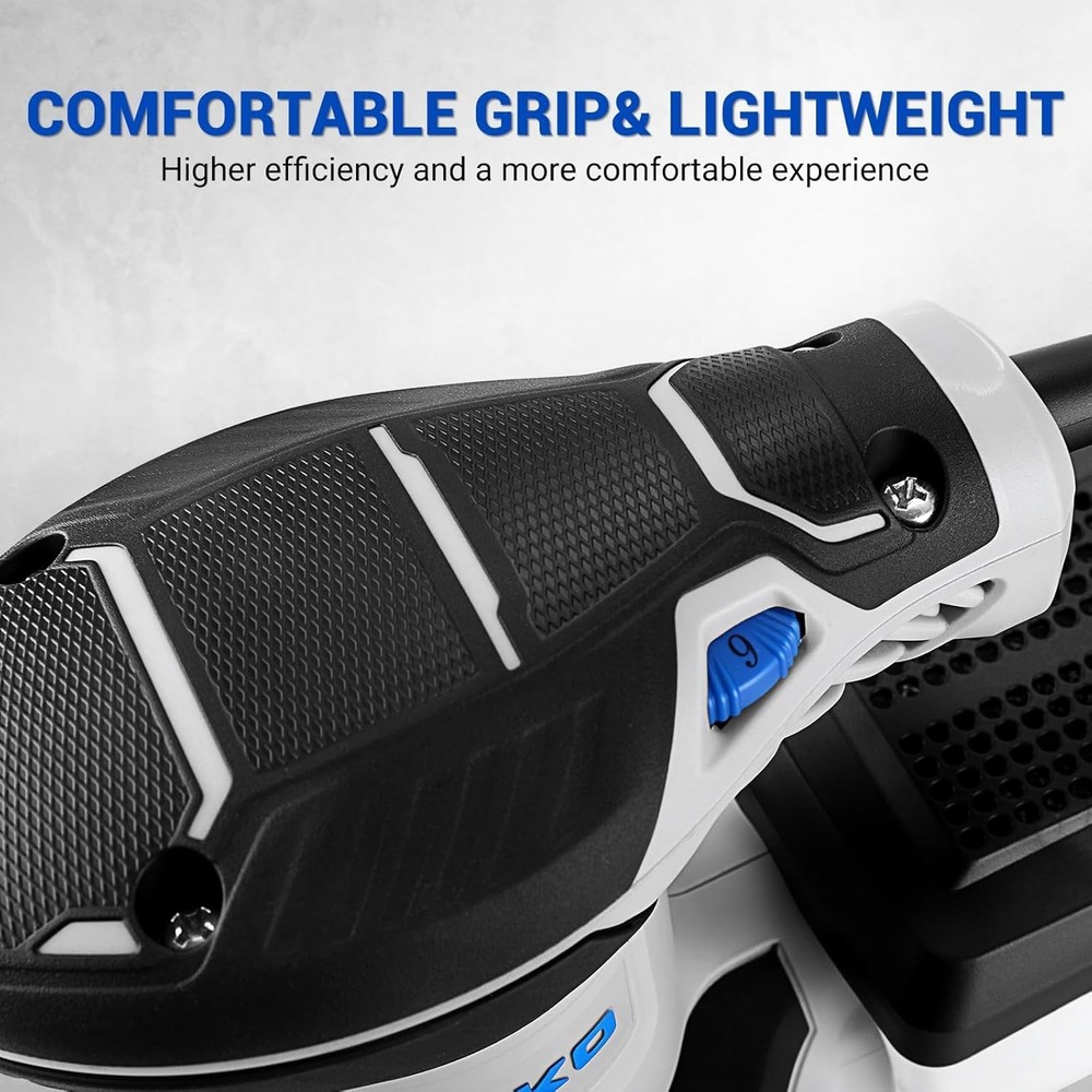 5” Electric Orbital Sander: 6 Variable Speeds & Enhanced Dust Collection System