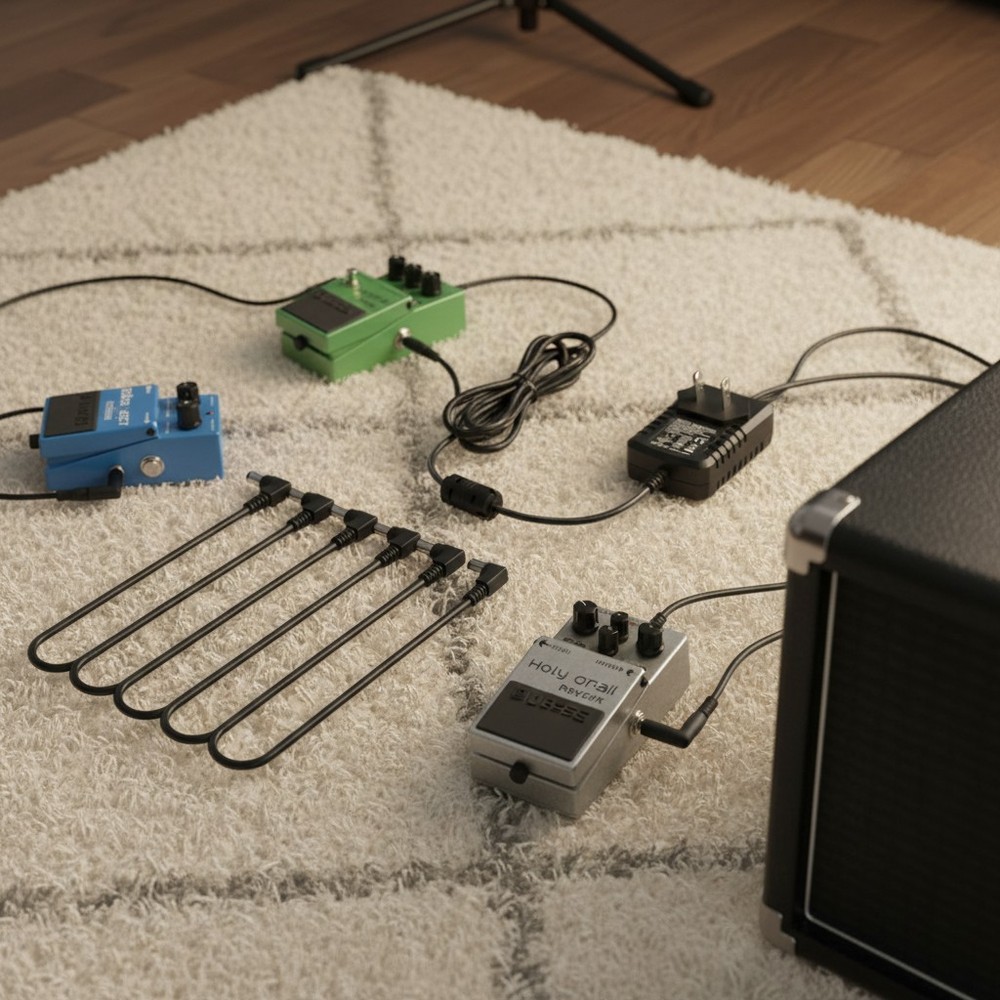 Professional 1A Power Adapter for Guitar Pedals with Noise Isolation Technology