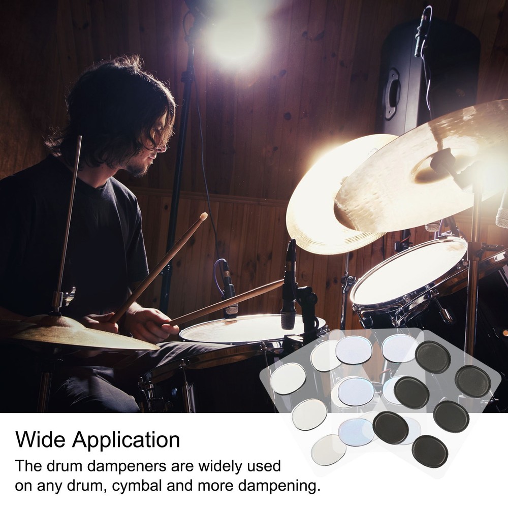 Drum Dampeners Drum Gel Silicone Clear for Drums Tone Control 32 Pcs