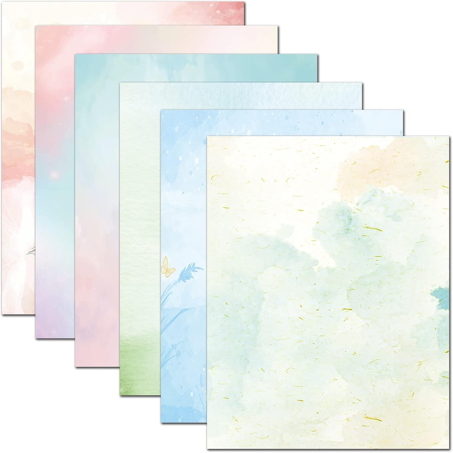 DUGUTUL Colored Printer Paper, Watercolor Stationary Paper, Double-Sided, Comput