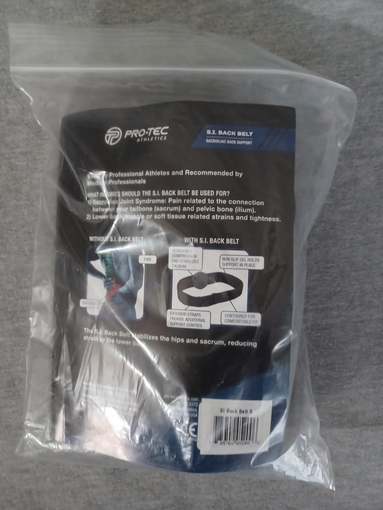 PRO-TEC ATHLETICS S.I. Back Belt. Size Small