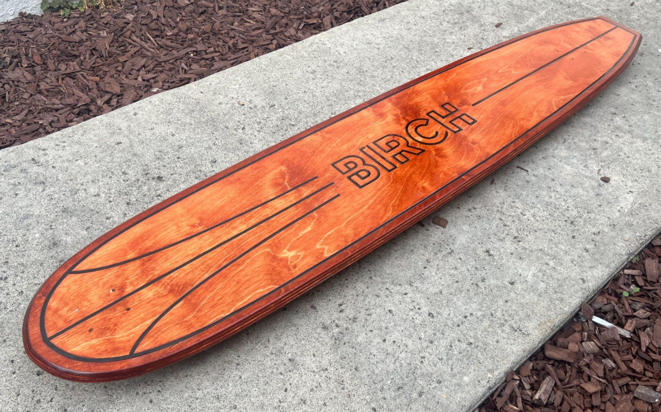 60" Cruising Longboard Skateboard by BIRCH - DECK ONLY made in California
