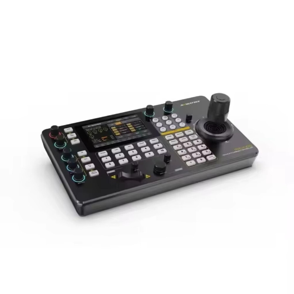 AVMATRIX PKC4000-NDI PTZ Camera Controller Keyboard 4D Joystick 5" Touch Screen