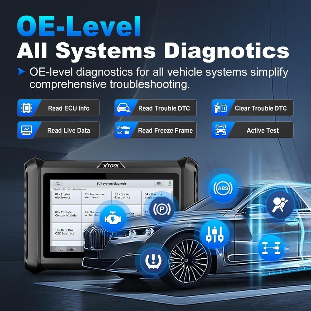 USED XTOOL D7S V2.0 Car All System Diagnostic Tool Bi-Directional Key Programmer