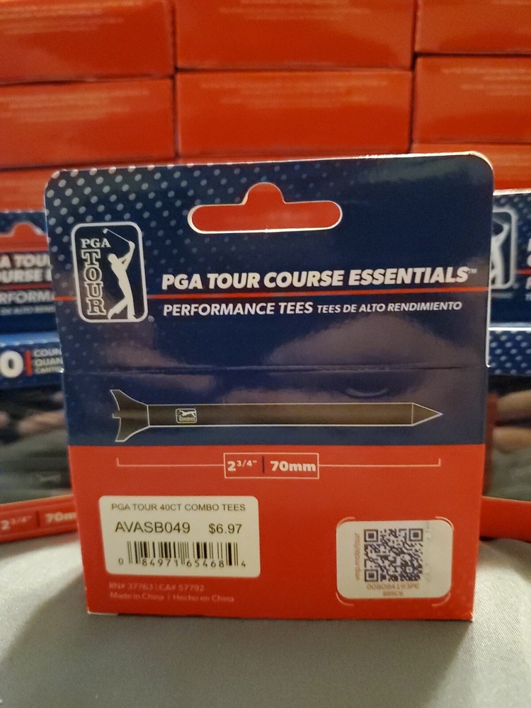 PGA Tour Course Essentials Performance Tees 2 3/4” 70mm-40 Count