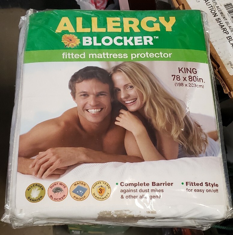 NOS Allergy Relief mattress protector, King New In Pkg