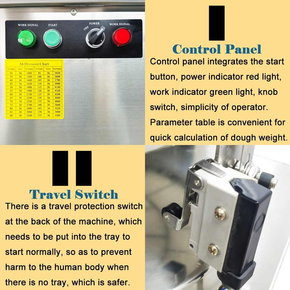 Commercial Electric Dough Divider Slicing Machine Quantification Dough Cutter