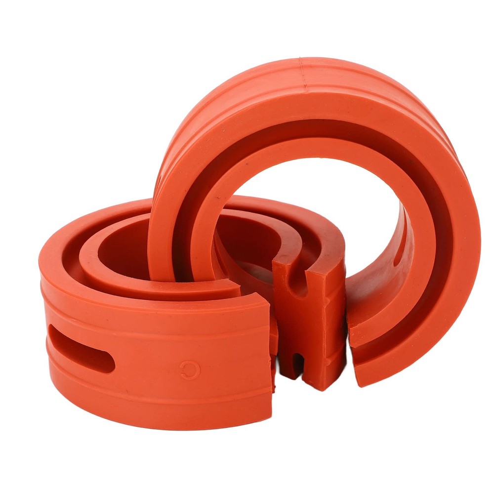 2PCS Car Coil Spring Buffer Rubber, Universal Shock Absorber Cushion Red