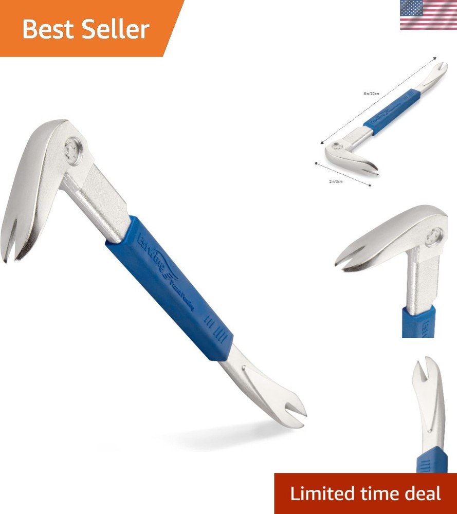 Lightweight 9" Nail Puller - Strong Forged Steel Construction & High Torque