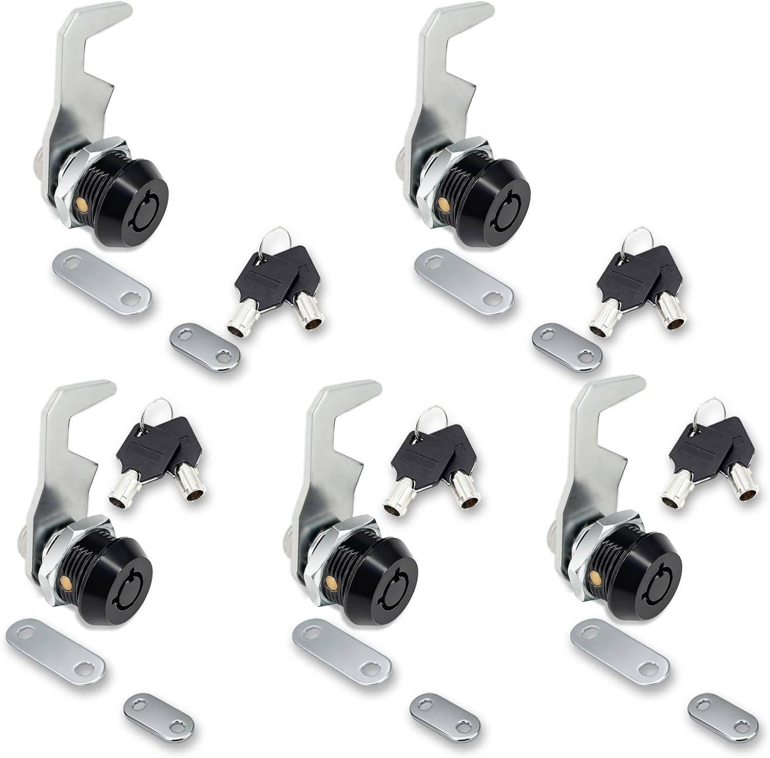 Harbor Freight Tool Cart Lock - Zinc Alloy (5/8 Inch 1 Pack-Black) - Hook Cam