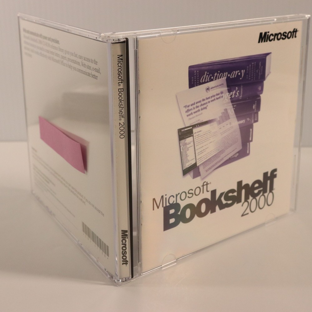 Microsoft Bookshelf 2000 CD-Rom PC Software 1998 Windows Office