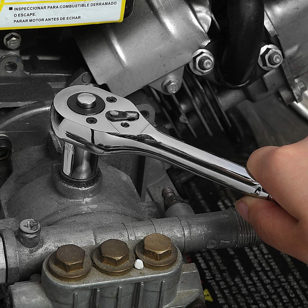 WORKPRO 39PCS Drive Socket Set 1/4" 3/8" Socket Wrench Set Metric SAE With Case