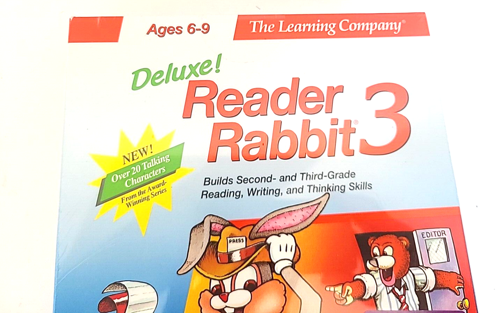 READER RABBIT 3 Deluxe Learning Company 1997 CD-ROM Video Game Windows Mac