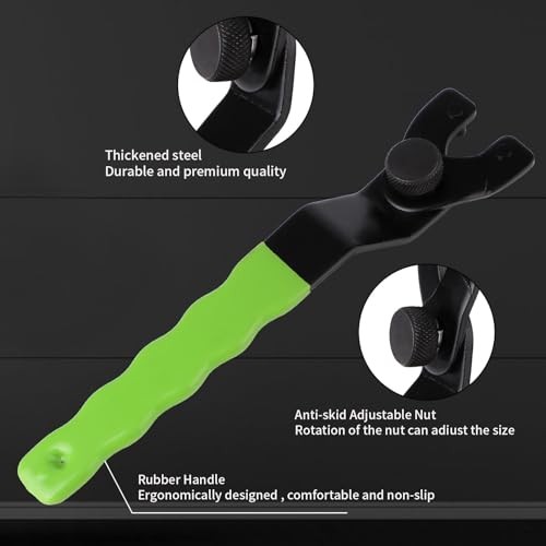 Adjustable Pin Wrench for Angle Grinder Machine,Grinder Spanner ​Wrench () Green