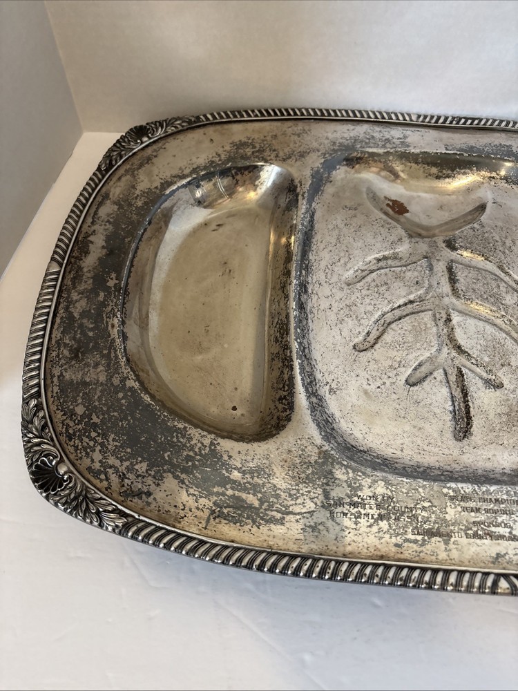 Vintage FB Roger’s Silverplate 7714 Meat Fruit Platter Tray 20" X 14"