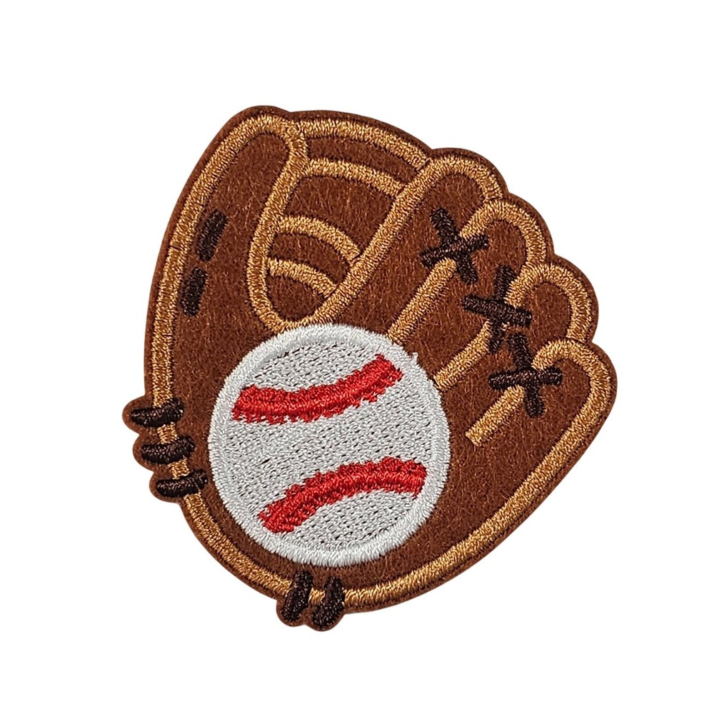 Baseball Mitt and Ball - Embroidered Patch
