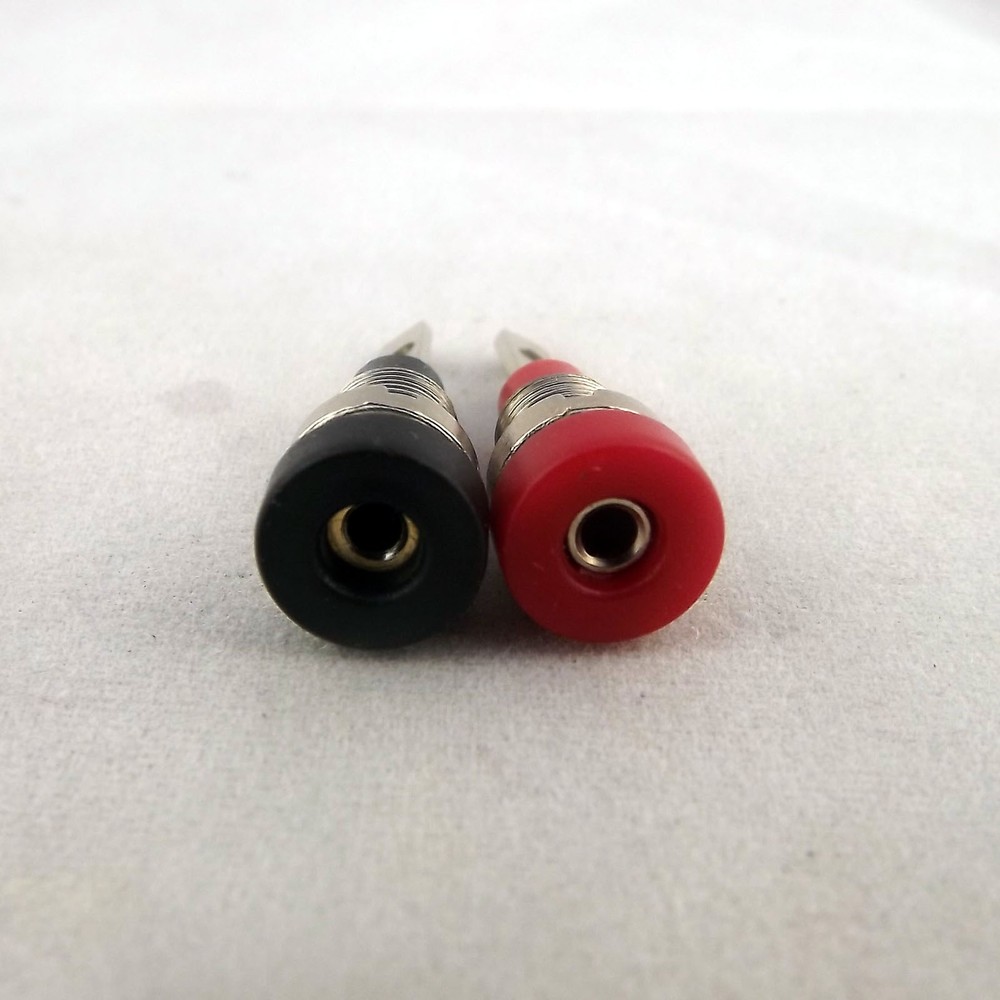 100x Multimeter Instrument 2mm Binding Post Banana Panel Mount Test Probe B&Red
