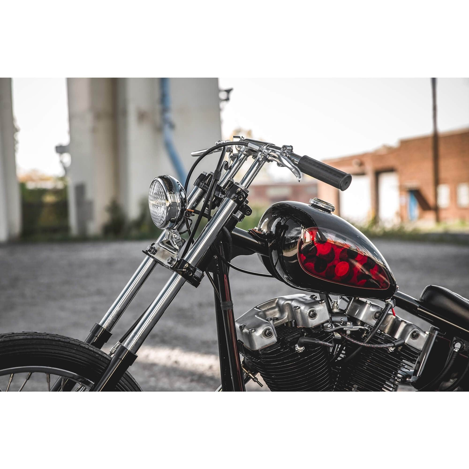 Lowbrow Customs Mid Tunnel P-Nut Gas Tank peanut wassell bobber chopper Triumph