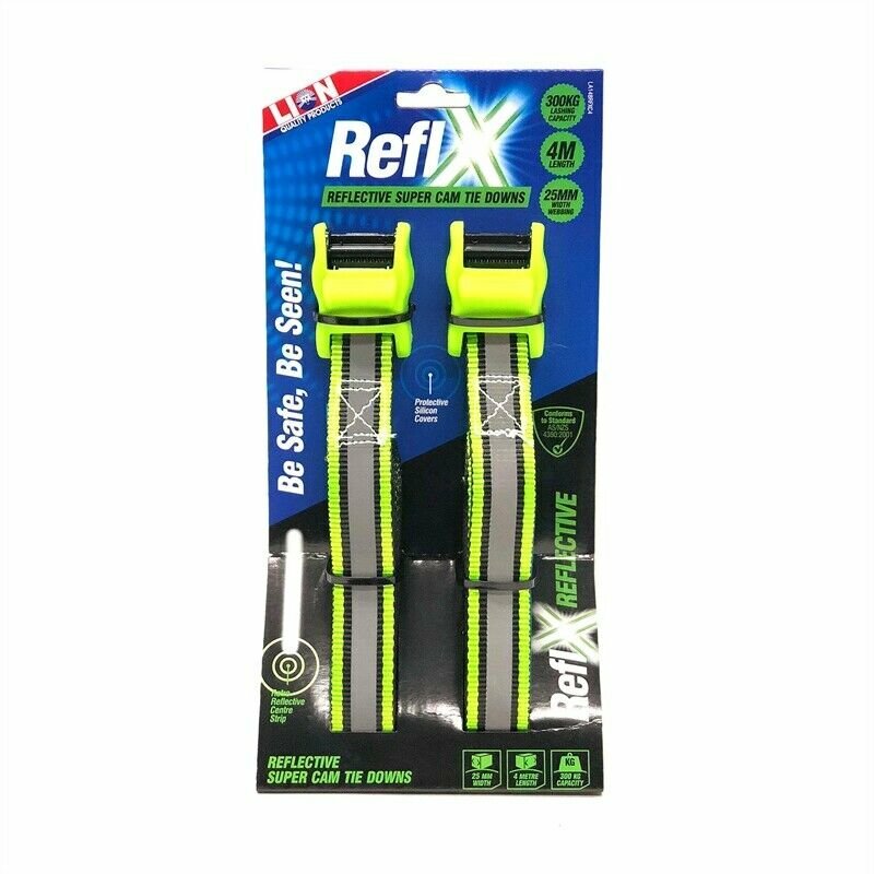 Lion Reflx 4m Super Cam Tie Downs With Covers - 2 Pack