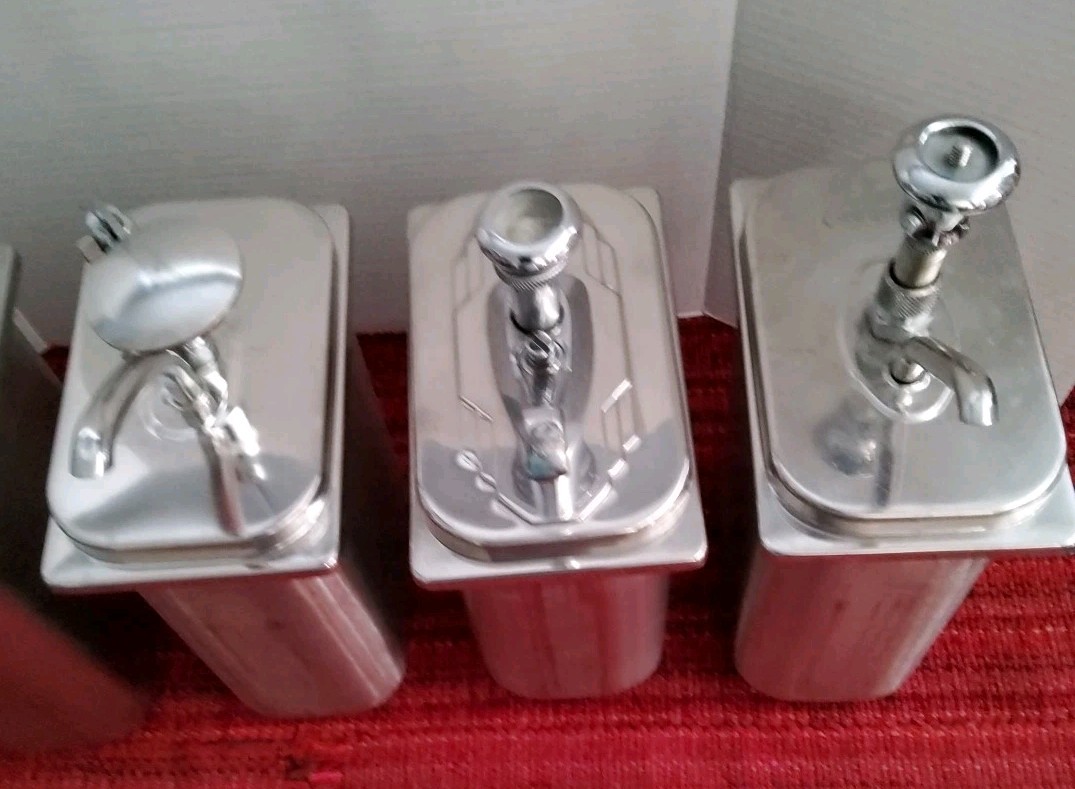 1950'S Drugstore Ice Cream Shop Soda Fountain Syrup. 3 Complete, 2 Bases