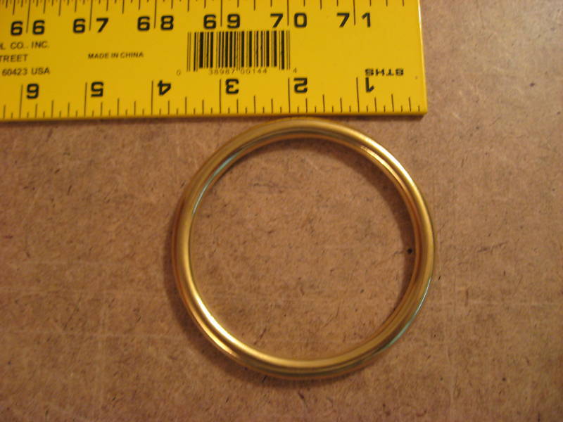 3" Solid Brass O Rings 7 MM SCA (Pack Of 5)