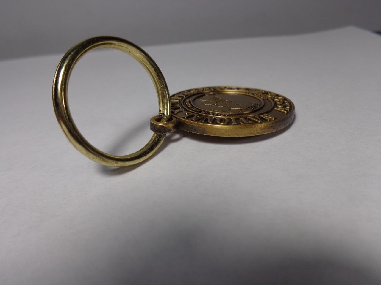 NATIONAL TRAPPERS ASSOCIATION 40th ANNIVERSARY 1959-1999 UNUSED KEY FOB w/ RING