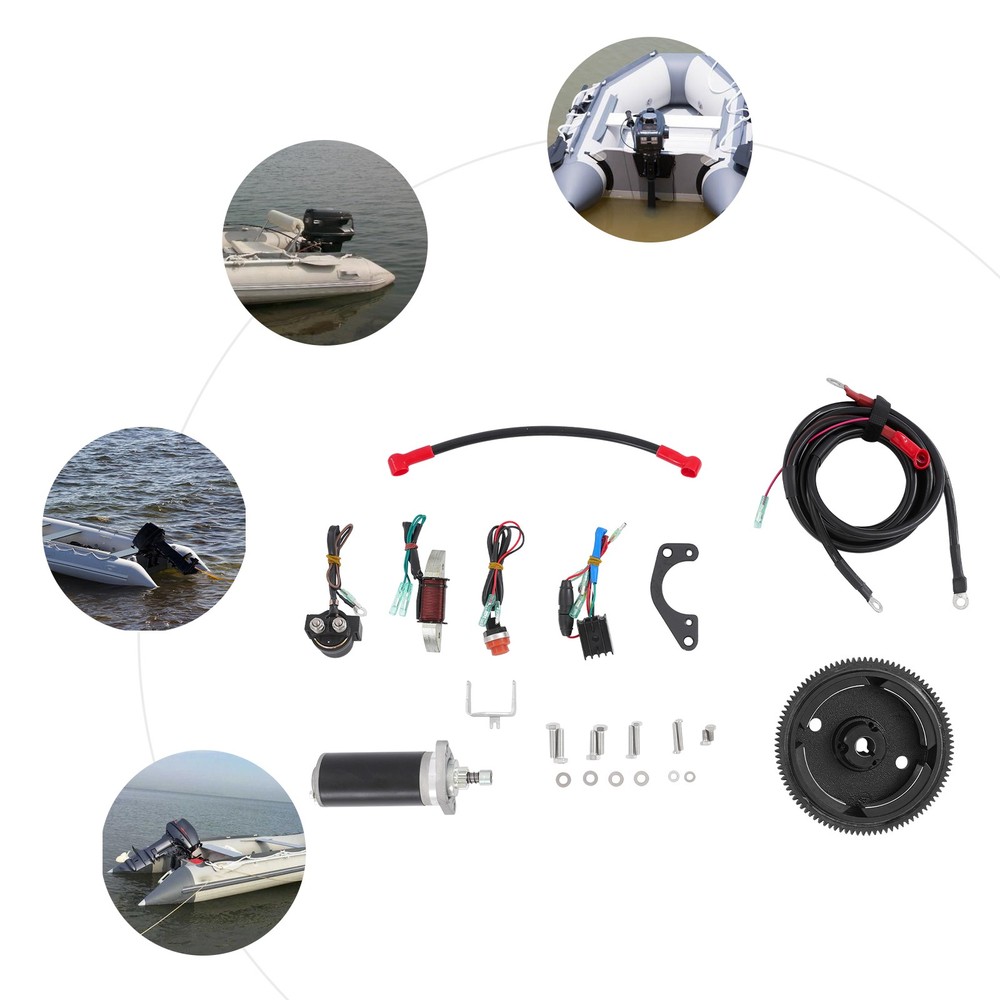 Electric Starter Conversion Kit for Dongfa 2-Stroke 9.8HP Outboard Motor
