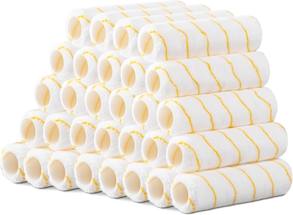 9-Inch Paint Roller Covers 30-Pack – Microfiber and Polyester Blend - 1/2" Nap