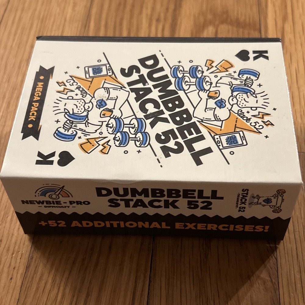 DUMBBELL STACK 52 Dumbbell Exercise Workout Card Game - MEGA Pack plus 52 extras