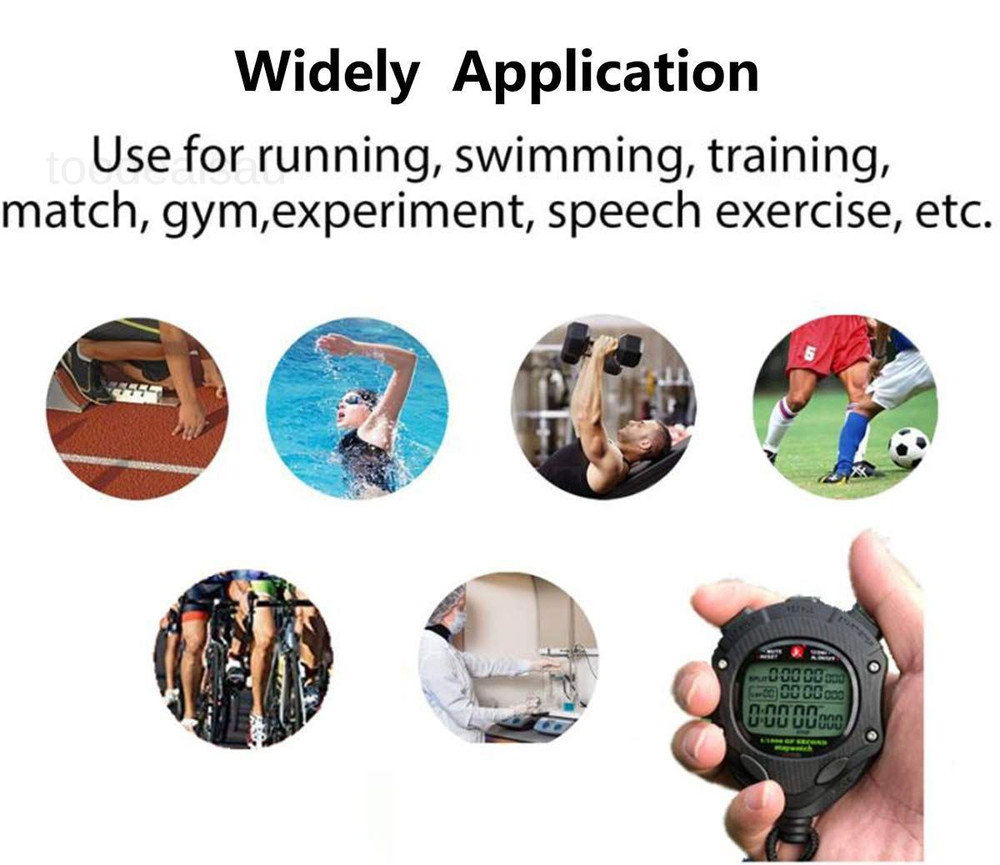 Digital Stopwatch Timer with Back 2.45x3.42x0.8, 100 Lap-backlight-black