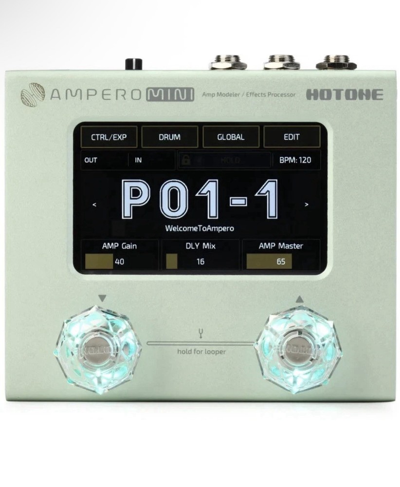 Hotone Ampero Mini Amp Modeler and Effects Processor - Matcha