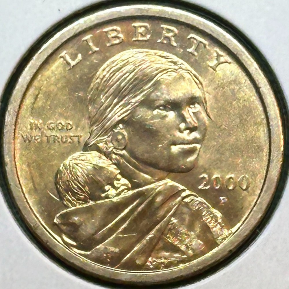 2000-P Sacagawea Dollar Wounded Eagle / Speared Eagle Variety. FS901 CIRCULATED!