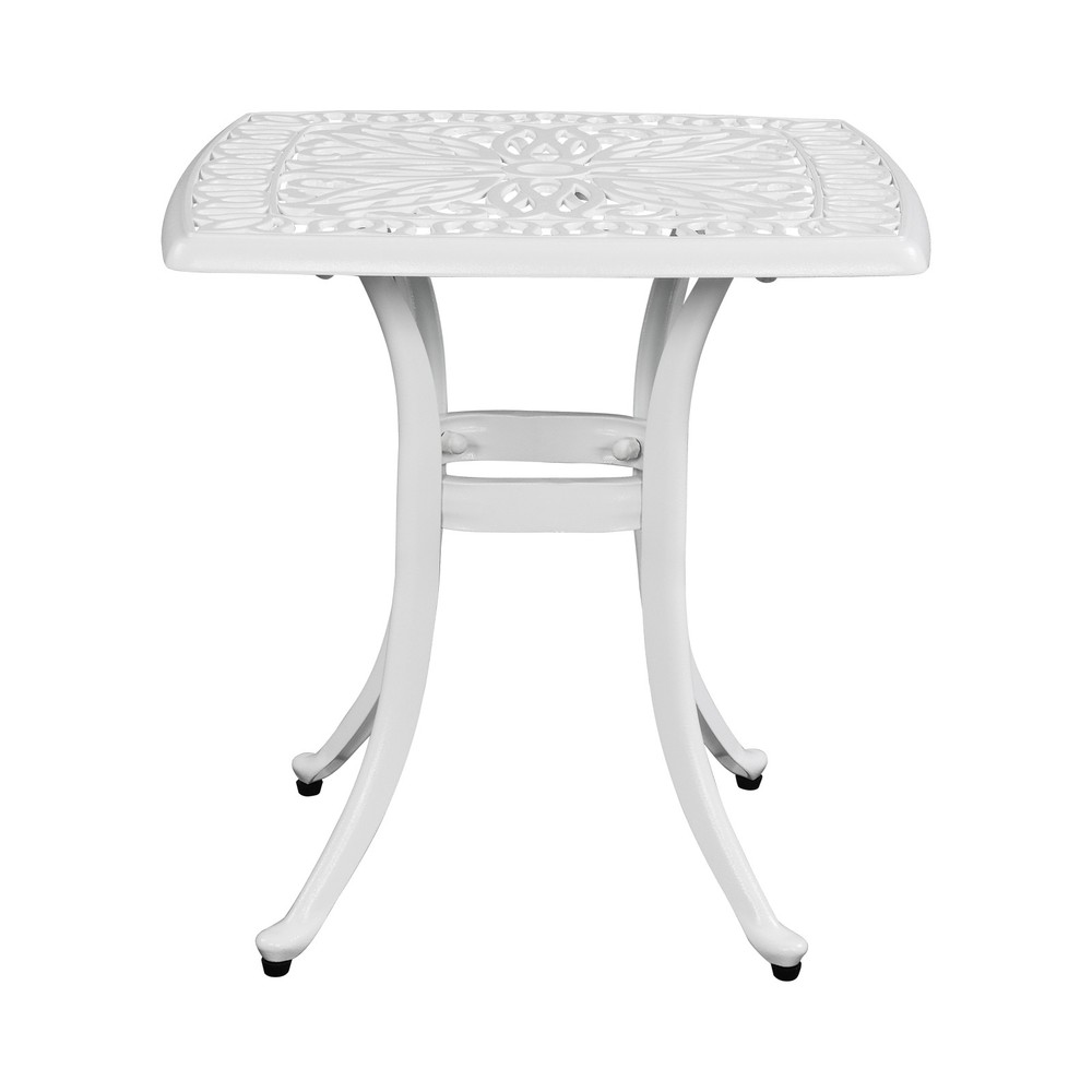 Outdoorr Cast Aluminum Square Table, End Table Side Table for Paio Backyard Pool