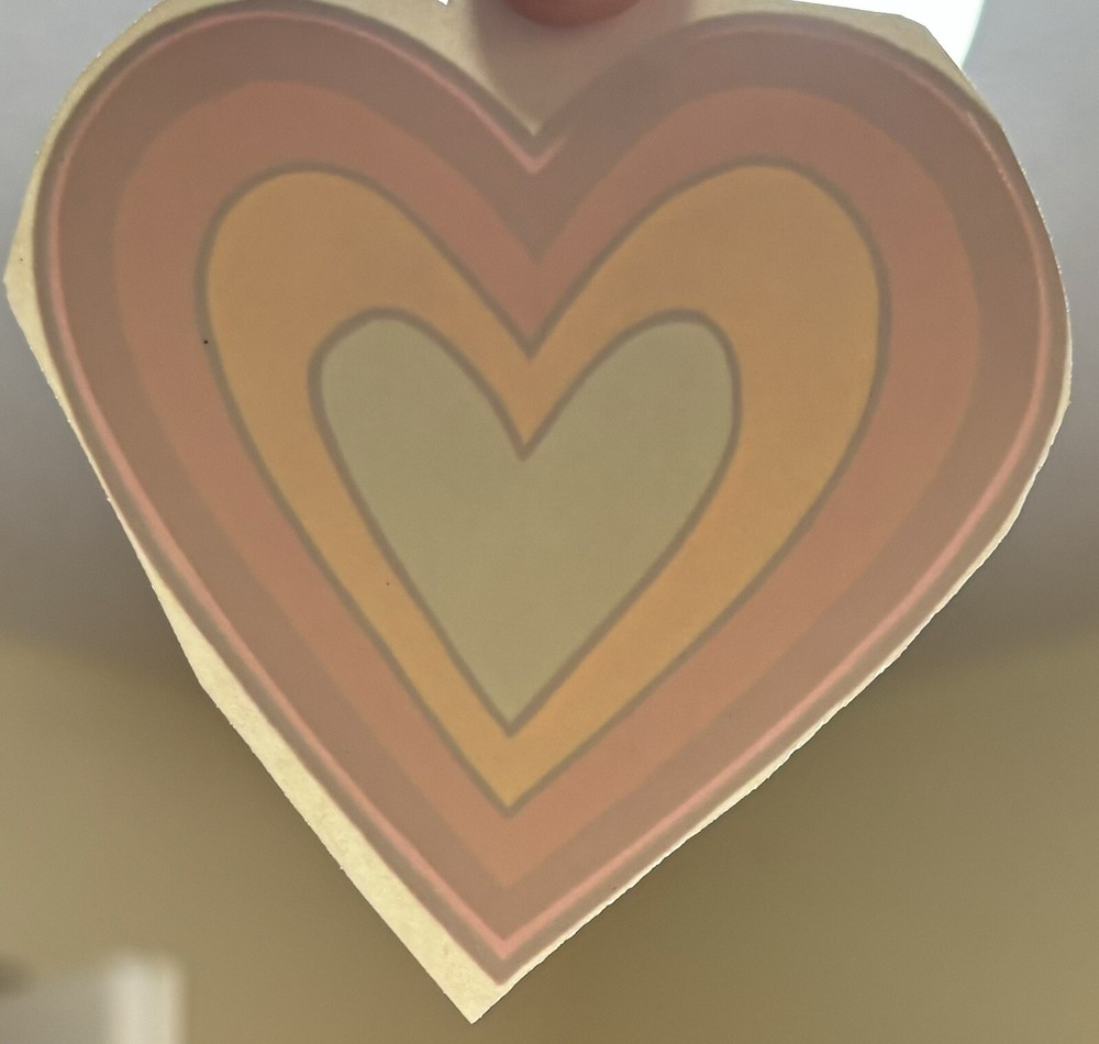 Original Vintage Heart Mini Iron On Transfer