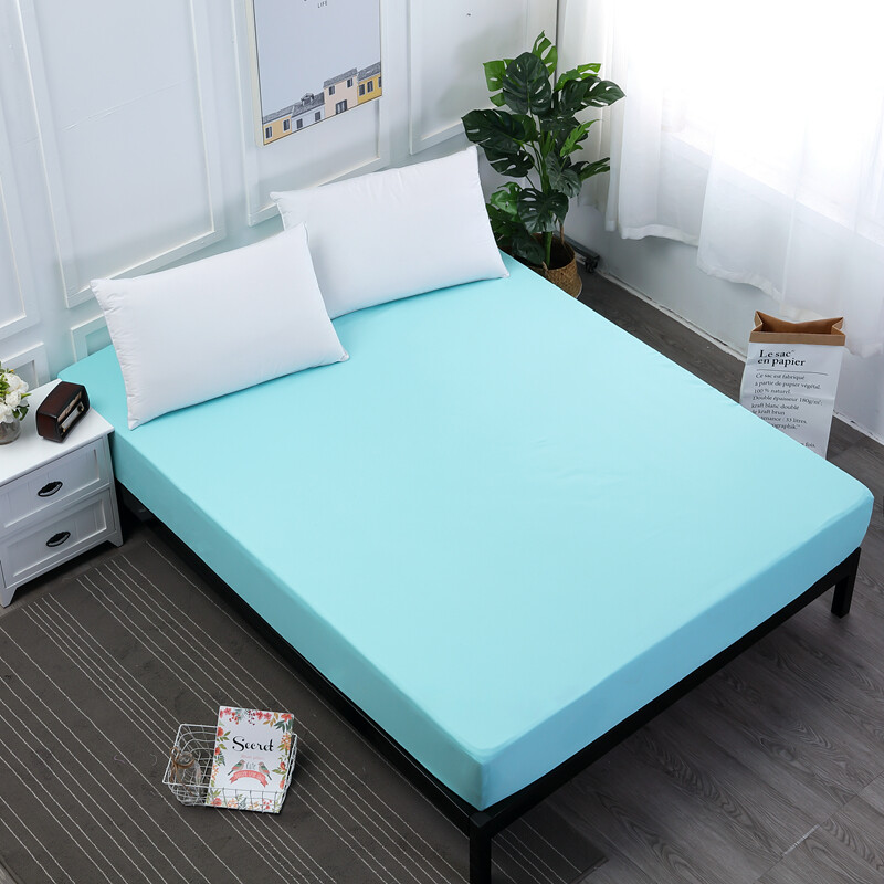 Waterproof Solid Mattress Cover Protector Bed Fitted Sheet Twin Full Queen King