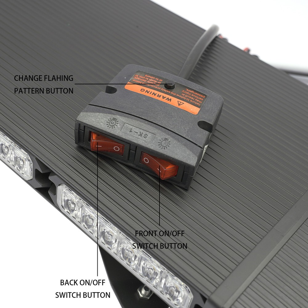 47" 108 LED Work Light Bar - Multi-Voltage Strobe for Trucks & Emergencies