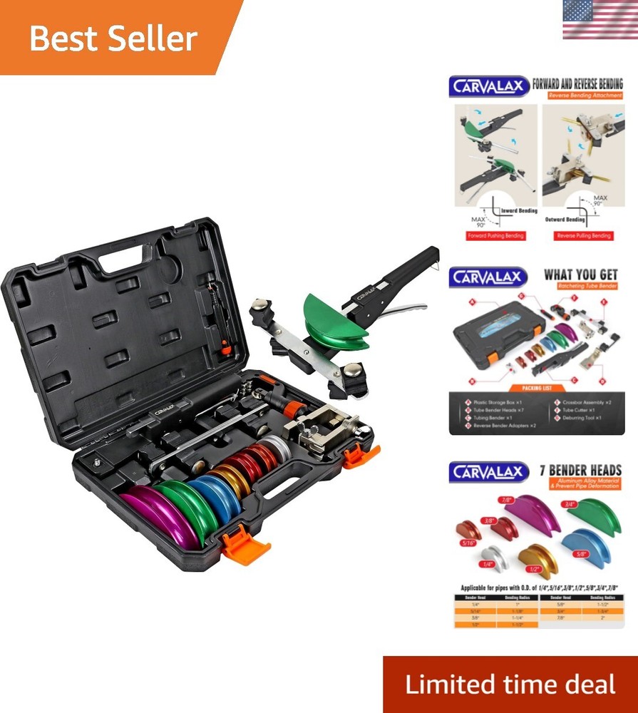 Versatile Hand-Powered Pipe Bending Kit – Compact and Durable with Storage Case