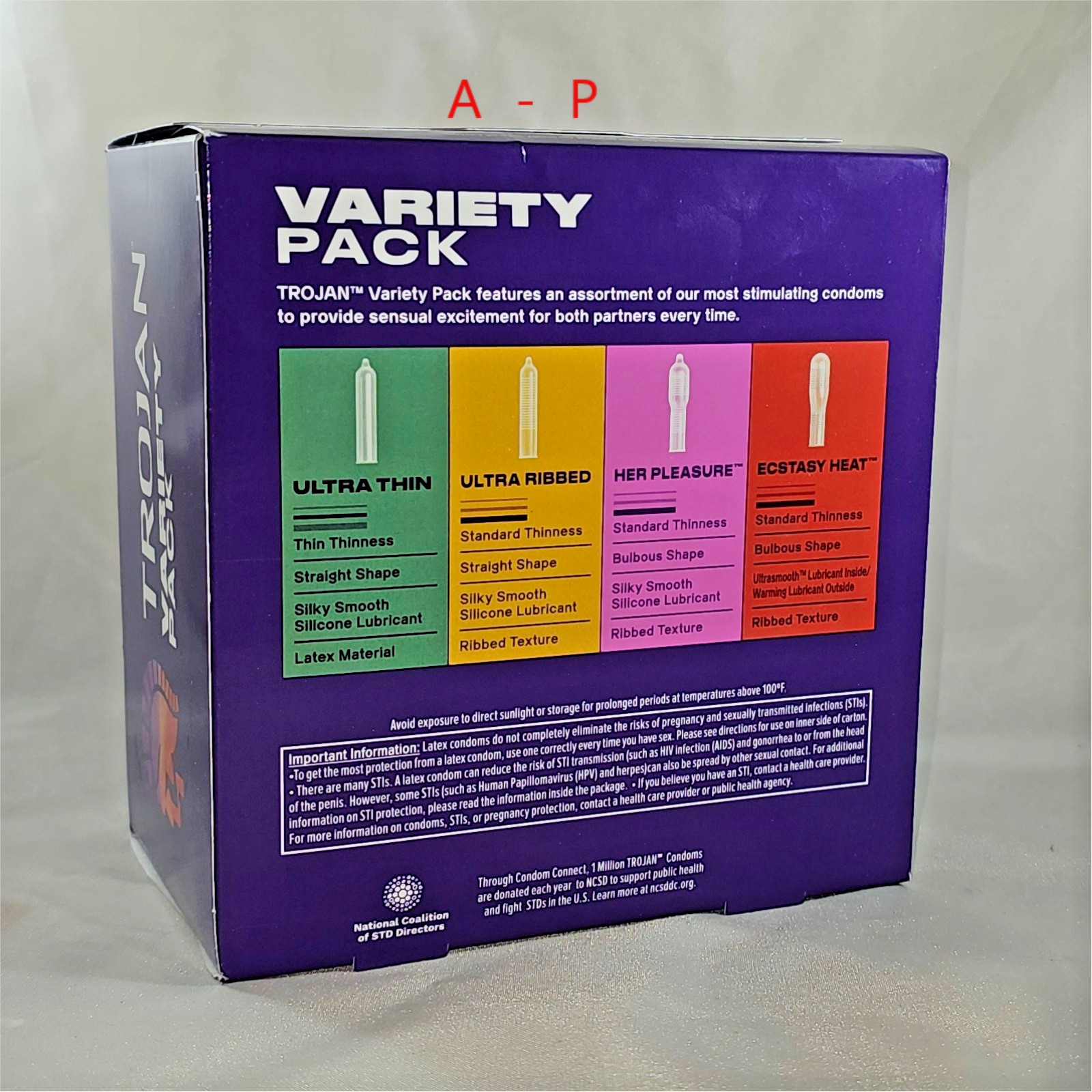 Trojan Pleasure Variety Pack Premium Latex Condoms 40 count 01`/2028