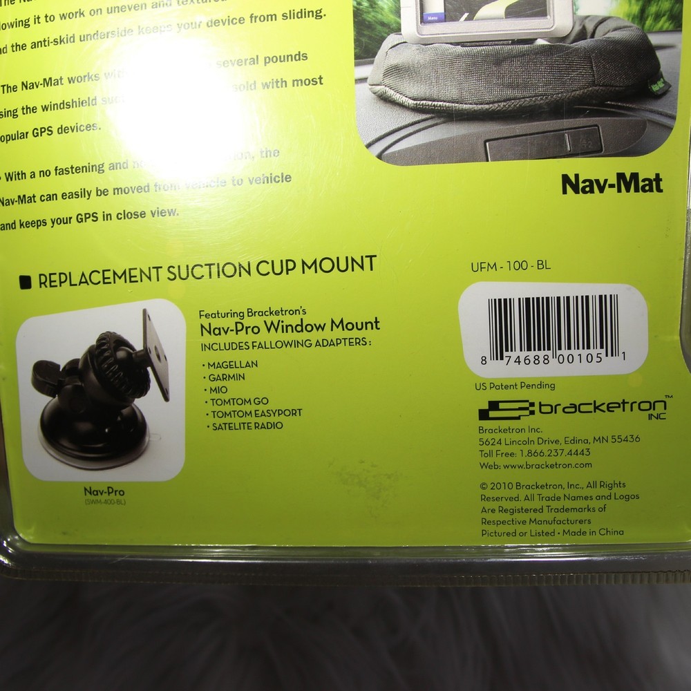 Bracketron Nav-Mat Portable GPS Dash Mount • Universal Weighted Anti-Skid Base