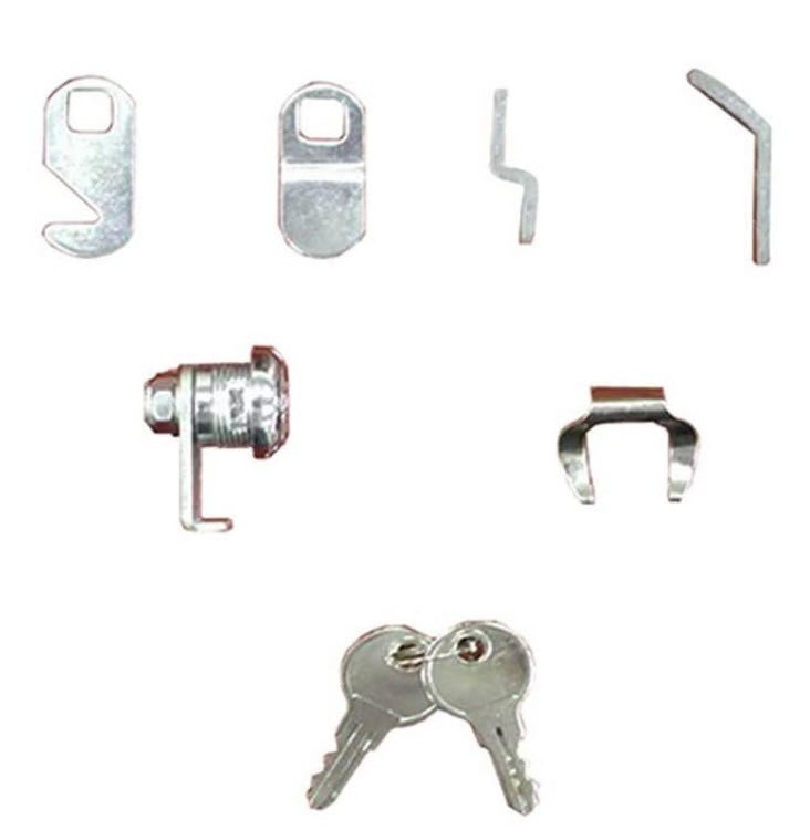 Gibraltar Mailboxes Metal Silver Mailbox Lock Replacement Kit w Keys - LOCKST08