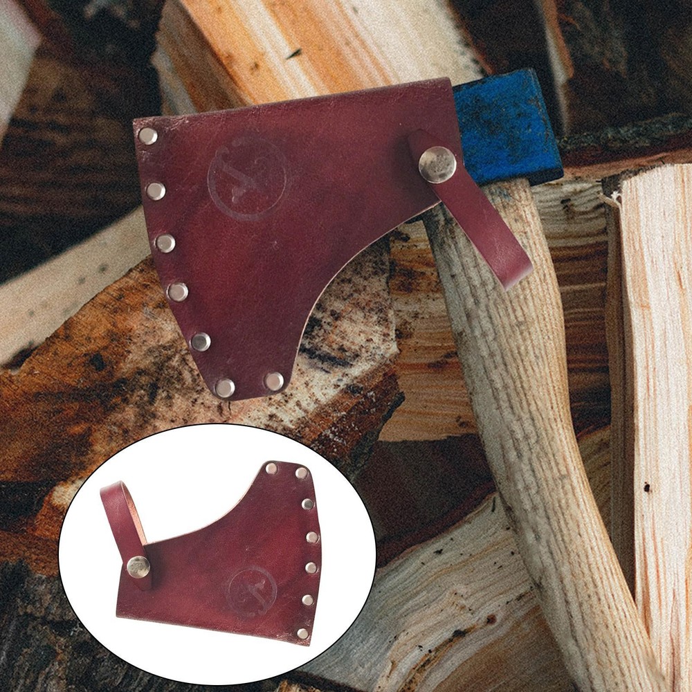 Leather Axe Head Sheath/axe Case/blade Protect Cover Brown02