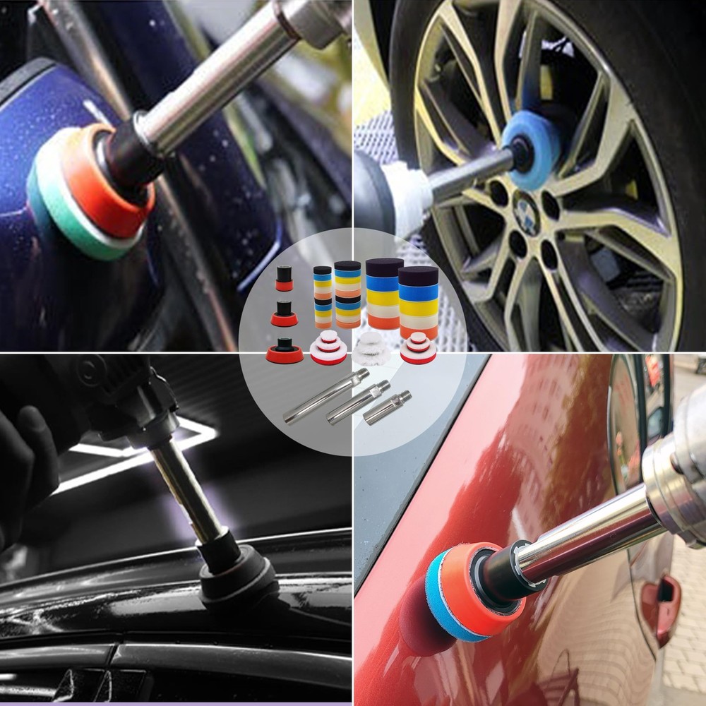 Car Polishing Angle Grinder Extension Buffing Extender Pad Kit 45pcs Mix Size...