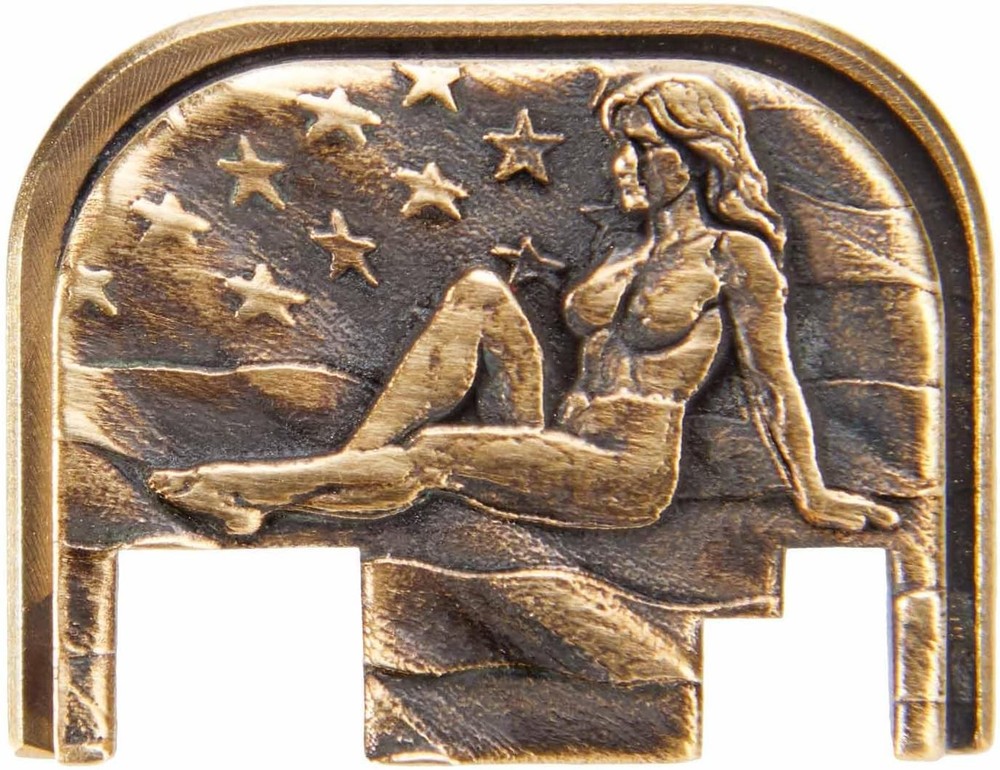 3D Engraved Slide Cover Back Plate for Glock Gen 1-4– Solid Brass
