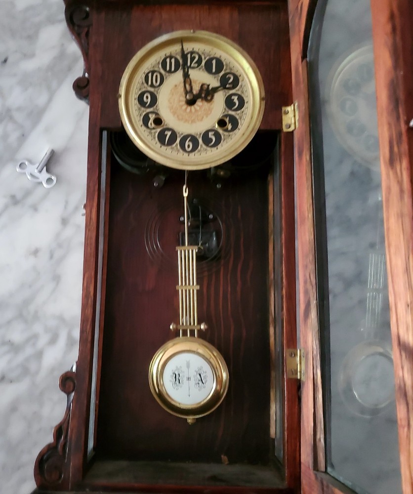 Vintage German Clock (key included)